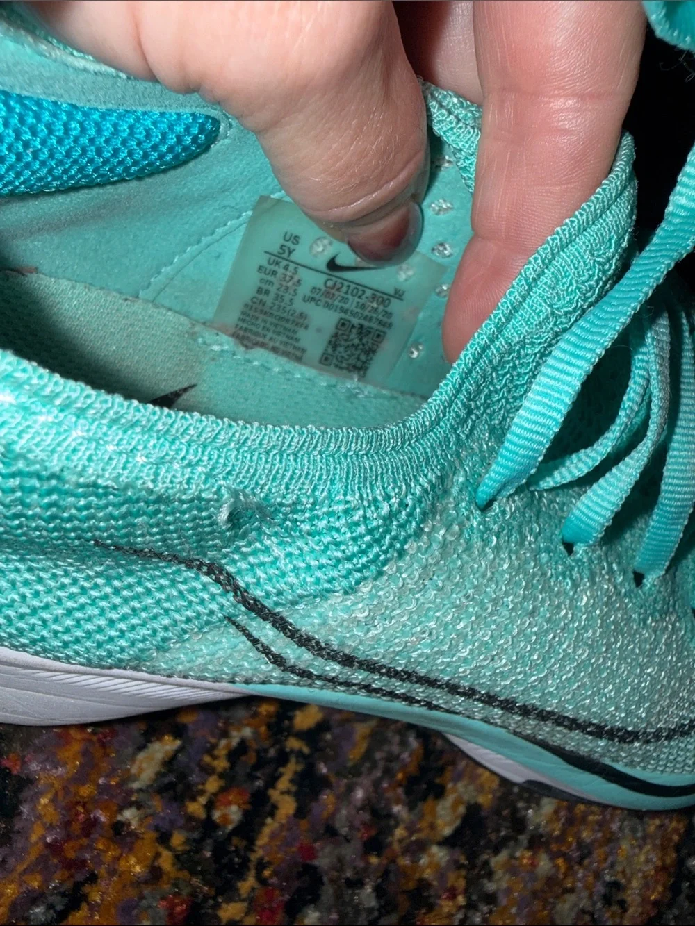 Nike Girls Athletic Shoes - Aqua 5